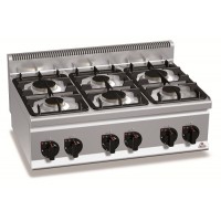 Плита газовая с 6 конфорками ggmgastro GHB963C